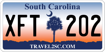 SC license plate XFT202