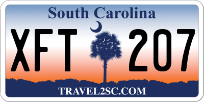 SC license plate XFT207