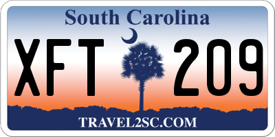 SC license plate XFT209