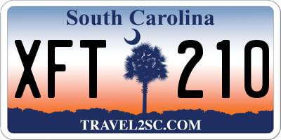 SC license plate XFT210
