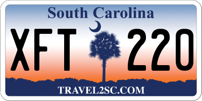 SC license plate XFT220