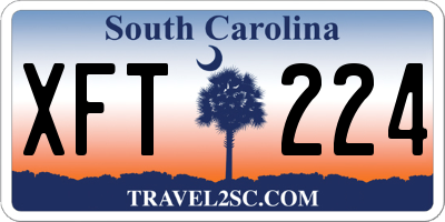 SC license plate XFT224