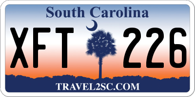 SC license plate XFT226