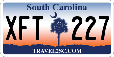SC license plate XFT227