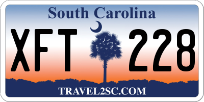 SC license plate XFT228