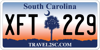 SC license plate XFT229