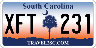 SC license plate XFT231
