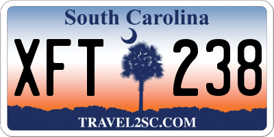 SC license plate XFT238