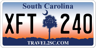 SC license plate XFT240