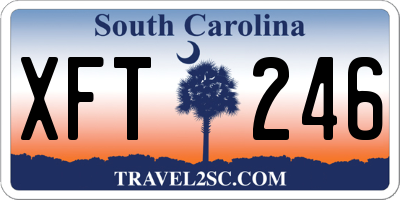 SC license plate XFT246