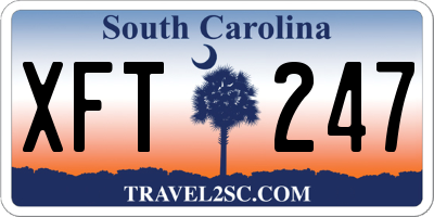 SC license plate XFT247