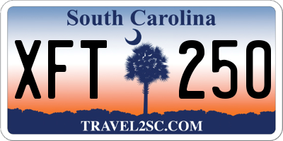 SC license plate XFT250