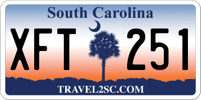 SC license plate XFT251