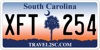 SC license plate XFT254