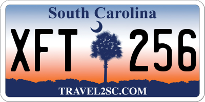 SC license plate XFT256