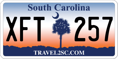 SC license plate XFT257