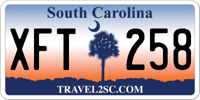 SC license plate XFT258