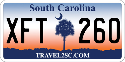 SC license plate XFT260