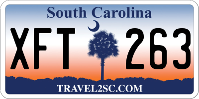 SC license plate XFT263