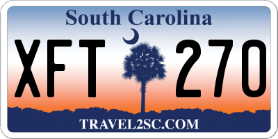 SC license plate XFT270