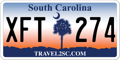 SC license plate XFT274