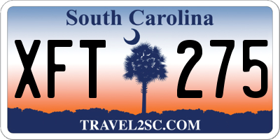SC license plate XFT275
