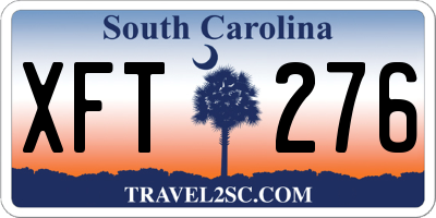 SC license plate XFT276