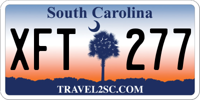 SC license plate XFT277