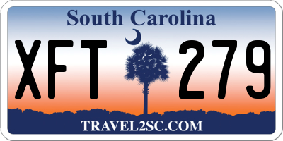 SC license plate XFT279
