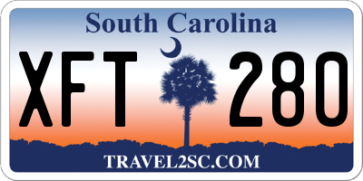 SC license plate XFT280