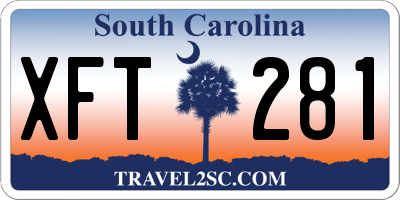 SC license plate XFT281