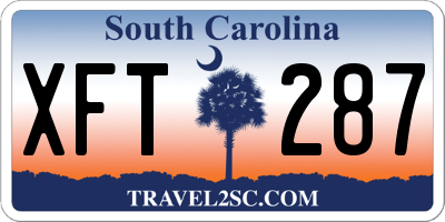 SC license plate XFT287