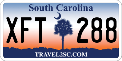 SC license plate XFT288