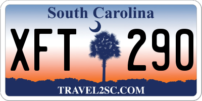 SC license plate XFT290