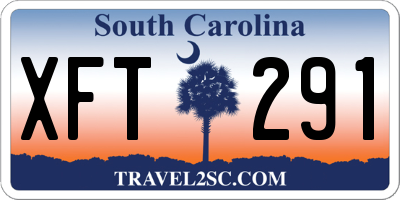 SC license plate XFT291
