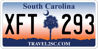 SC license plate XFT293