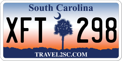 SC license plate XFT298