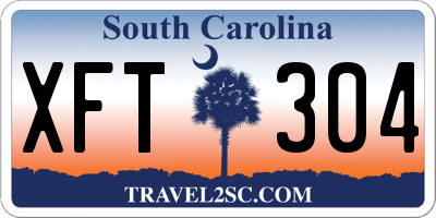 SC license plate XFT304