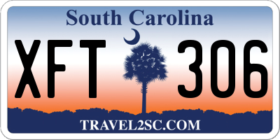 SC license plate XFT306