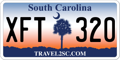 SC license plate XFT320