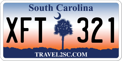 SC license plate XFT321