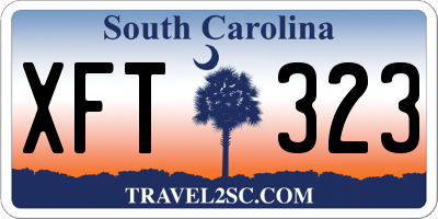 SC license plate XFT323