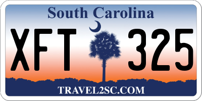 SC license plate XFT325