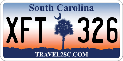 SC license plate XFT326