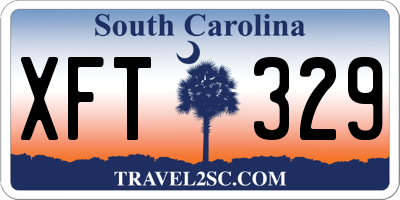 SC license plate XFT329