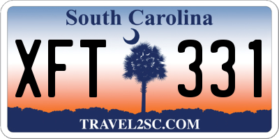 SC license plate XFT331