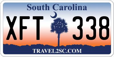 SC license plate XFT338