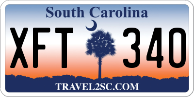 SC license plate XFT340