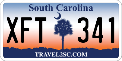 SC license plate XFT341