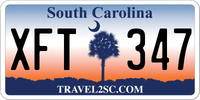 SC license plate XFT347